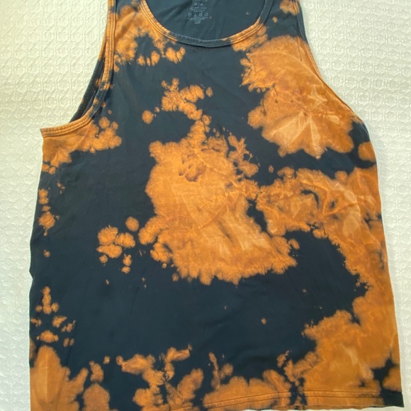 Black Fruit of the Loom bleached tie-dyed tank - Picture 5 of 6